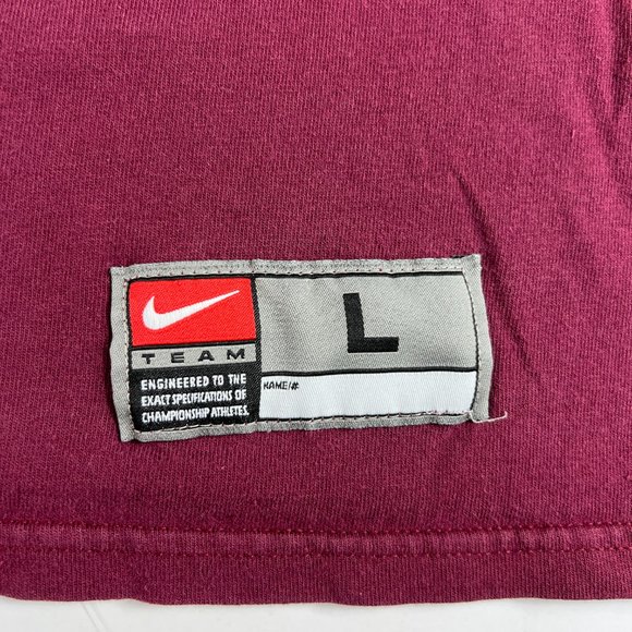 Y2K Nike Team Minnesota Golden Gophers Center Swoosh Shirt Large Red Faded Tee - Picture 2 of 16